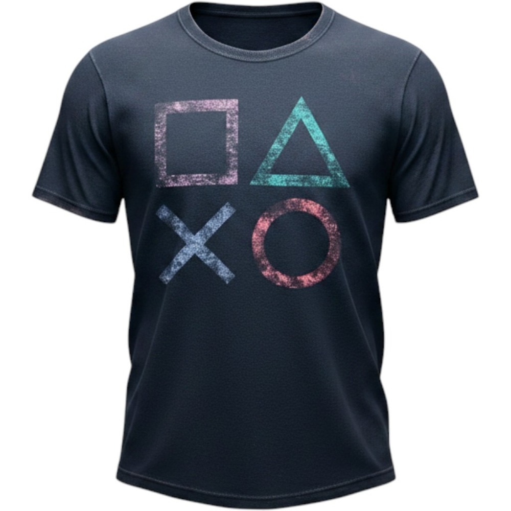 PlayStation Men's Medium Graphic T-Shirt Classic Gaming Short Sleeve Tee